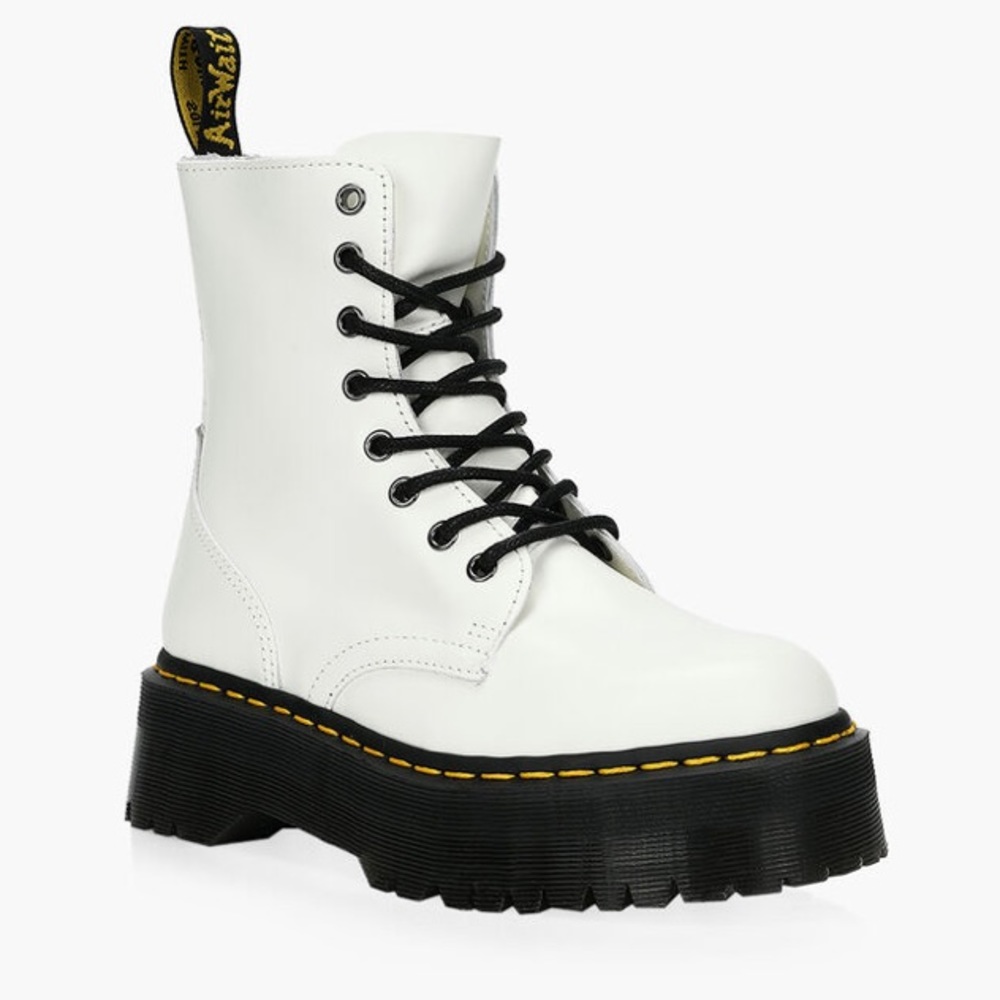 Dr martens jadon white platform boots